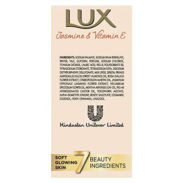 Lux Jasmine & Vitamin E Beauty Soap Bar For Glowing Skin Combo Offer Pack 8x150 g
